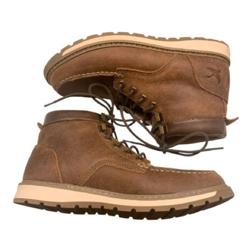 Men’s Eddie Bauer Stahl Peak Men's Brown Leather Boots Lace-Up Size 8M